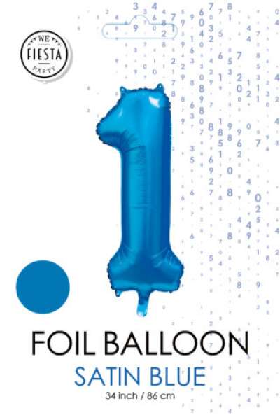 XXL Folienballon Zahl 1 Blau