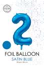 XXL Folienballon Zahl 2 Blau