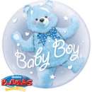 Double Bubbles Kunstoffballon Teddy Junge ca. 61cm